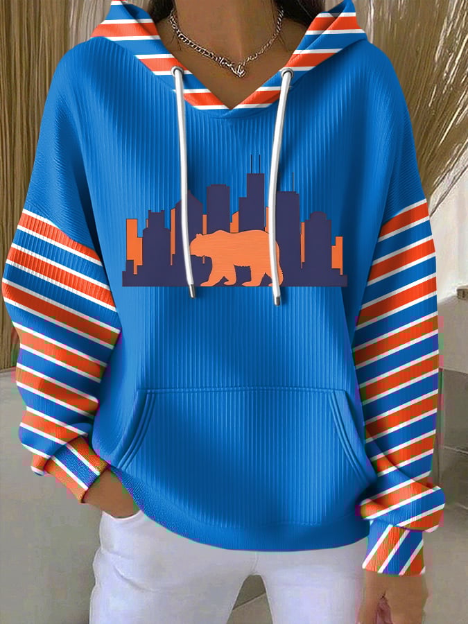 Women's Rugby Print Casual Sweatshirt