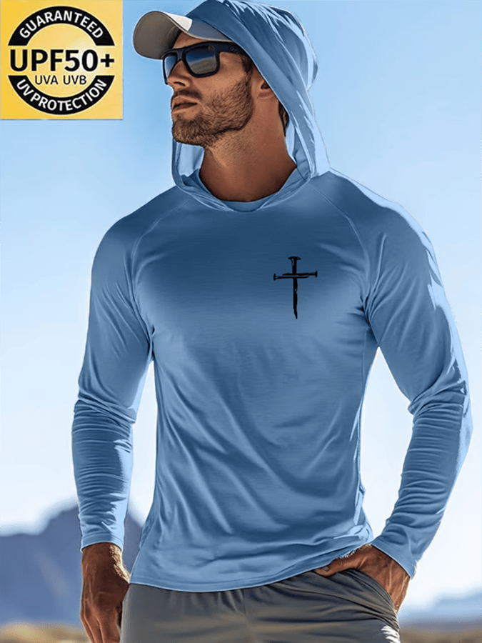 🔥Buy 3 Get 15% Off🔥🔥Hot Sale Picks 🔥Men's Faith Outdoor Sun Protection Breathable Cool Hooded Sun Protection Long Sleeve Top