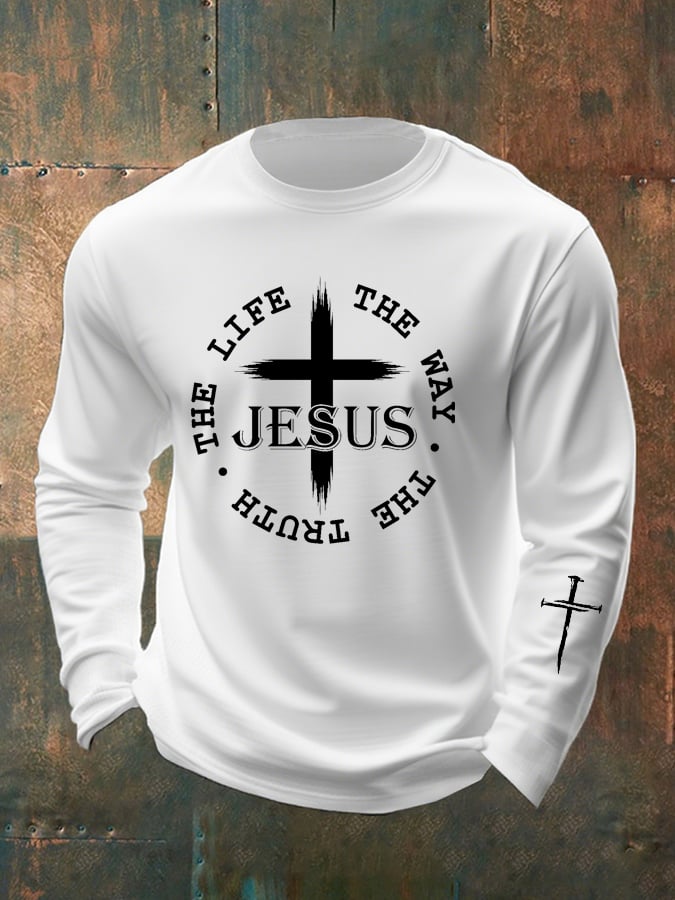 🔥Buy 3 Get 15% Off🔥Men's Casual Faith Long-Sleeved T-Shirt