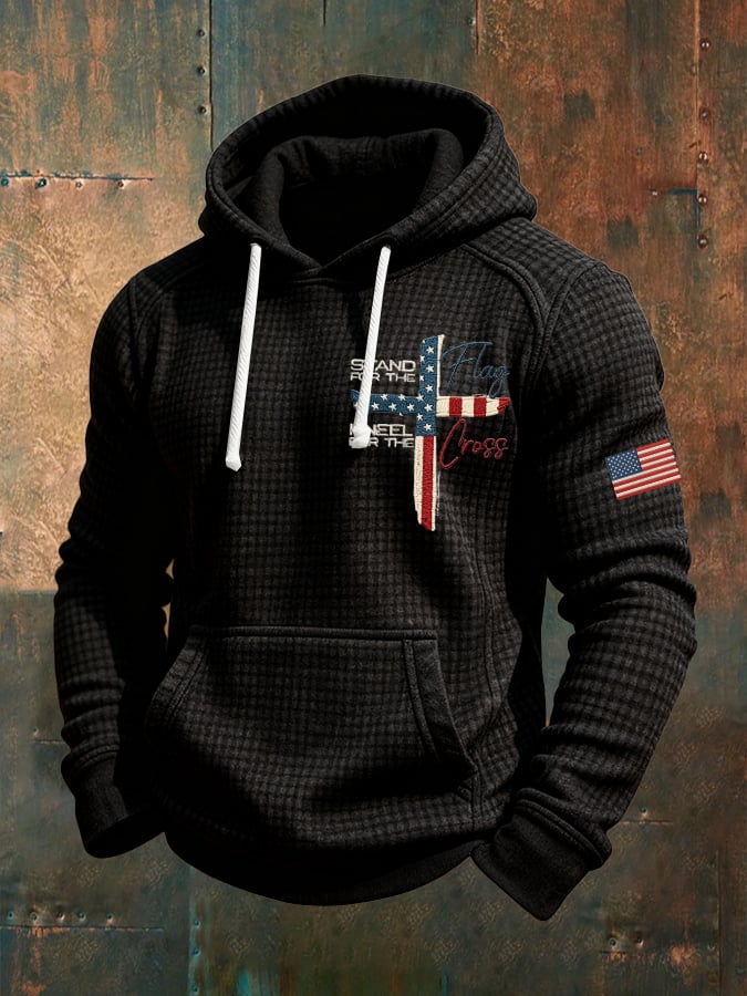 Men's Casual Faith Checkered Jacquard Sweatshirt