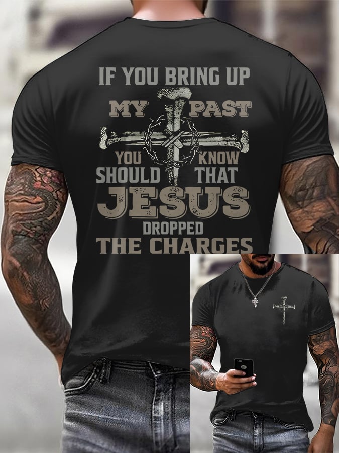 Men'S Casual Faith Forgiven & Free Short-Sleeved T-Shirt