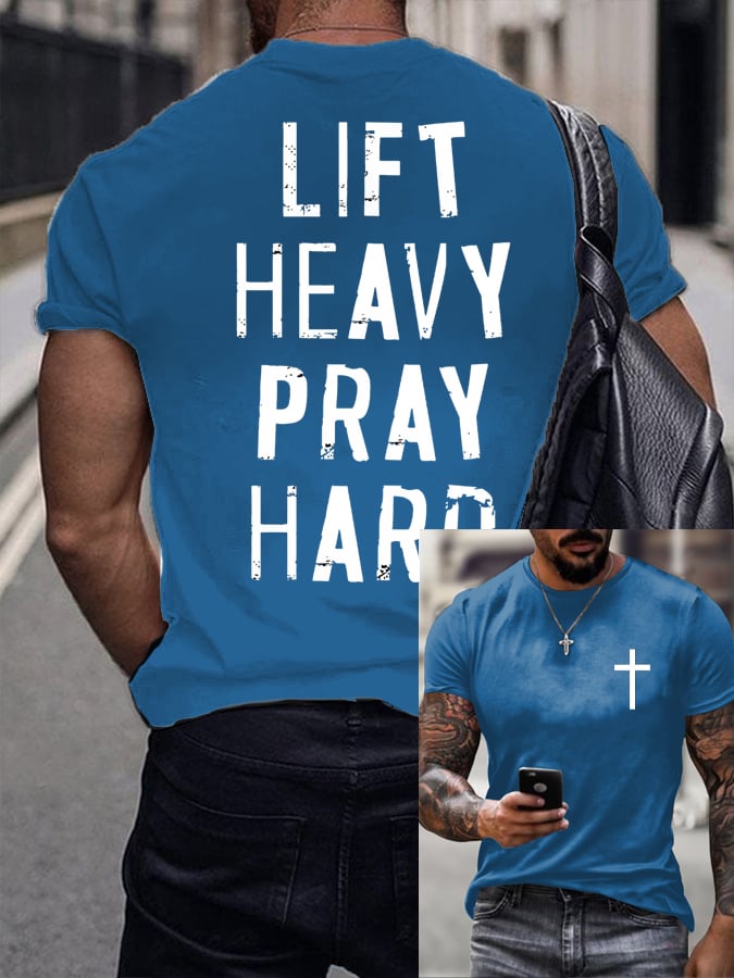 🔥Buy 3 Get 15% Off🔥Men's Gym Faith Printed Shirt