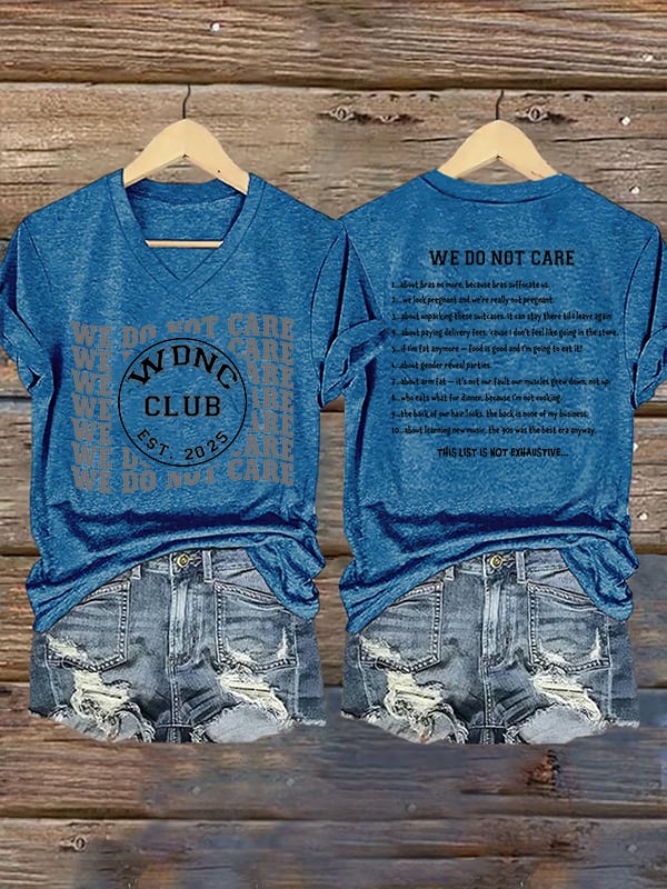 Women's  Retro Funny Proud Member Of  Club We Do Not Care Menopause Perimenopause Print T-Shirt