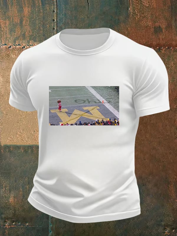 Men's  Vintage Buckeyee Ohioo Snow  T-shirt