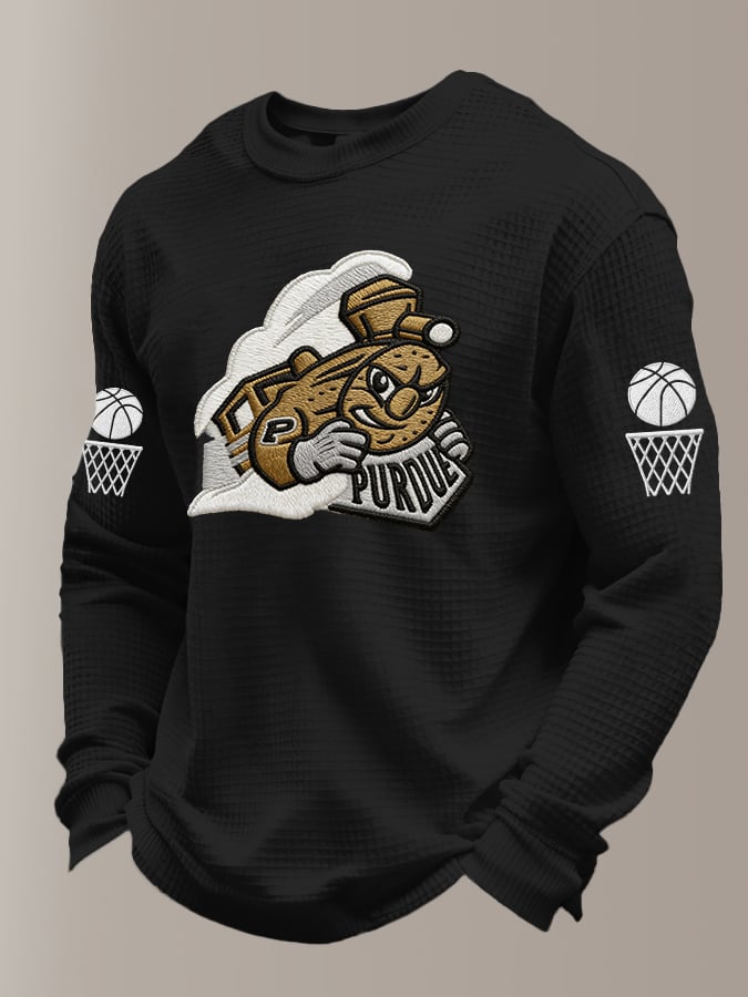 Men's Basketball Printed Casual Long-Sleeved Top