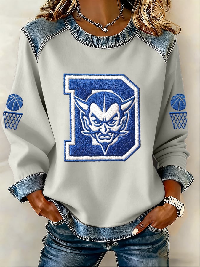 Women's Basketball Print Sweatshirt