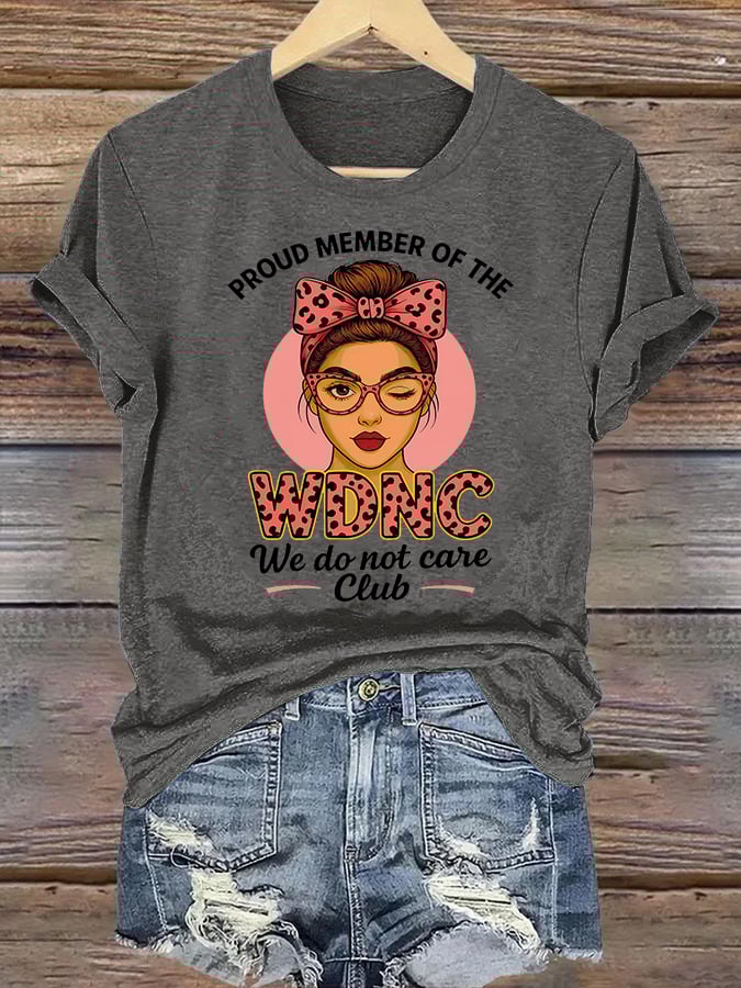 Women's  Retro Funny Proud Member Of Club Menopause Perimenopause Print T-Shirt