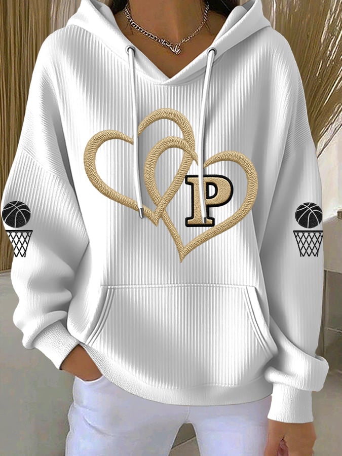 Women's Basketball Print Casual Sweatshirt