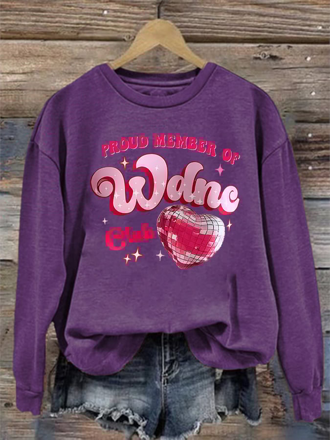 Women's Retro Funny Proud Member Of Club We Do Not Care Menopause Perimenopause Print  Sweatshirt