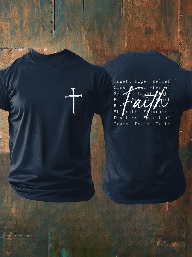 🔥Buy 3 Get 15% Off🔥Men's casual faith T-shirt