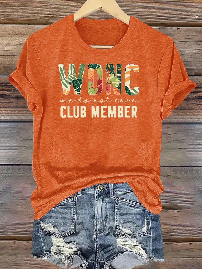 Women's  Retro Funny Proud Member Of Club Menopause Perimenopause Print T-Shirt