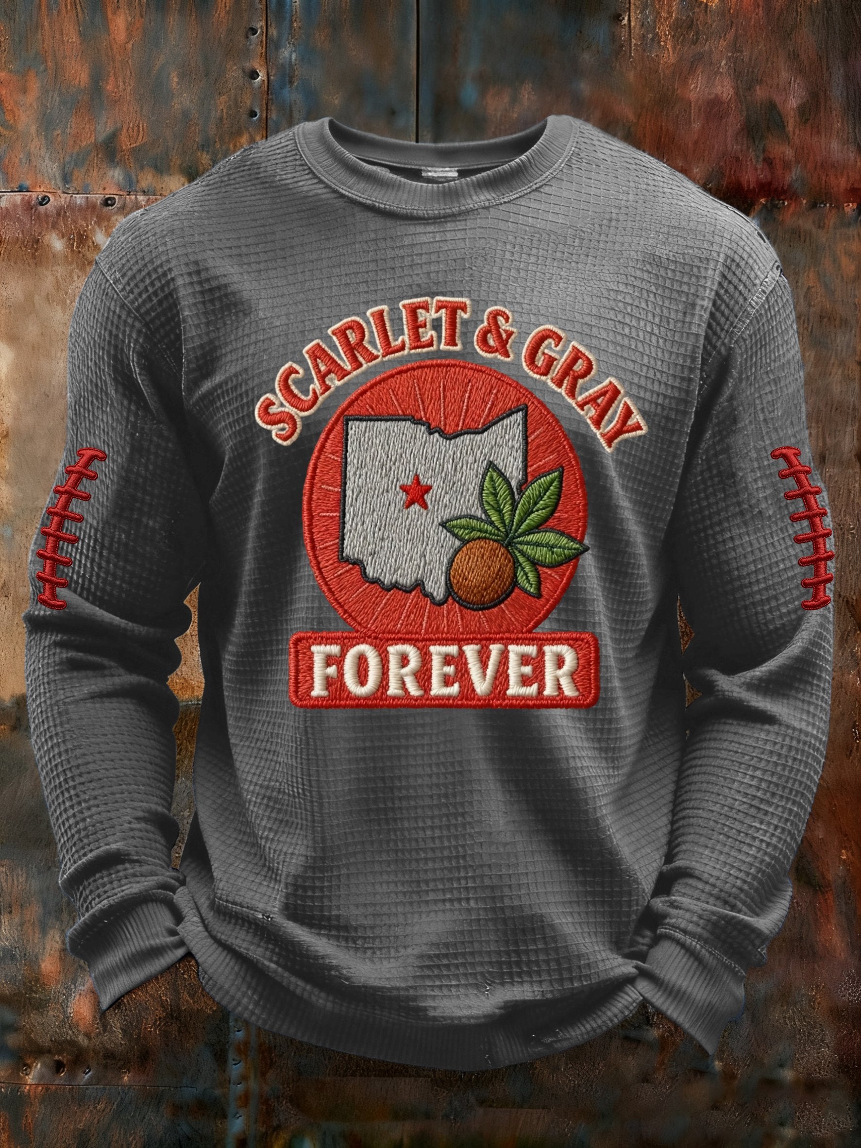 Men's Football Printed Casual Long-Sleeved Top