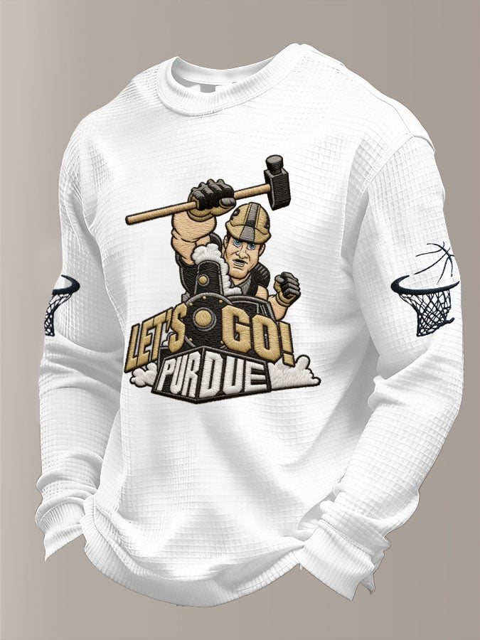 Men's Basketball Waffle Knit Long-Sleeve T-Shirt