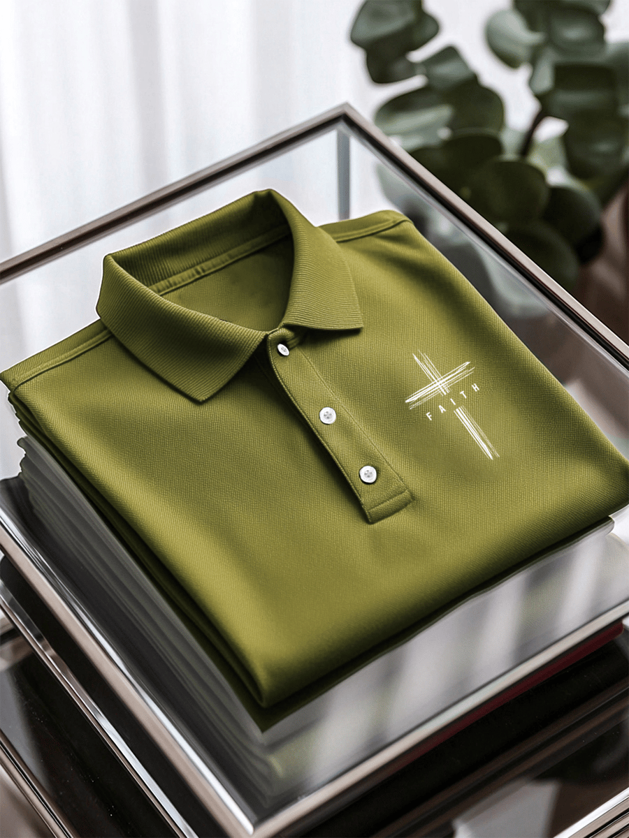 🔥Buy 3 Get 15% Off🔥Men's Faith Printed Casual Polo Shirt