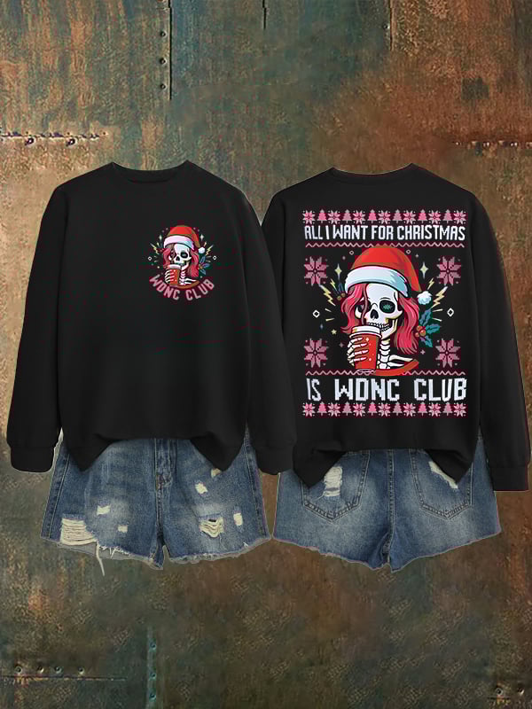 Women's  Retro Funny Proud Member Of Club We Do Not Care Menopause Perimenopause Print   Sweatshirt