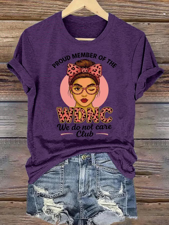 Women's  Retro Funny Proud Member Of Club Menopause Perimenopause Print T-Shirt