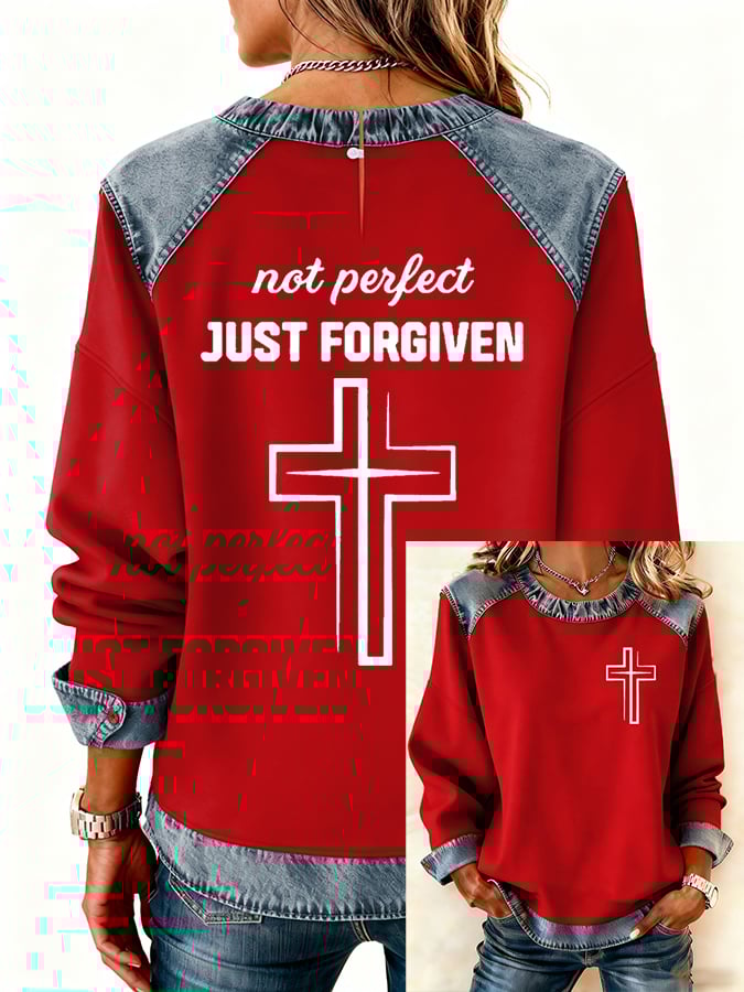 Women's Casual Faith Print Sweatshirt