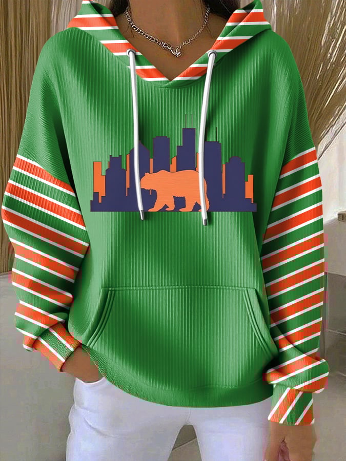 Women's Rugby Print Casual Sweatshirt