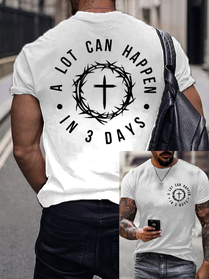 🔥Buy 3 Get 15% Off🔥🔥Hot Sale Picks 🔥Men's A Lot Can Happen In 3 Days Printed Shirt