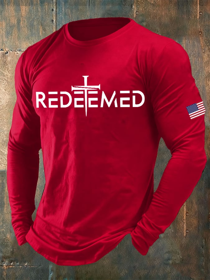 🔥Buy 3 Get 15% Off🔥Men's casual long-sleeved forgiveness print long-sleeved T-shirt