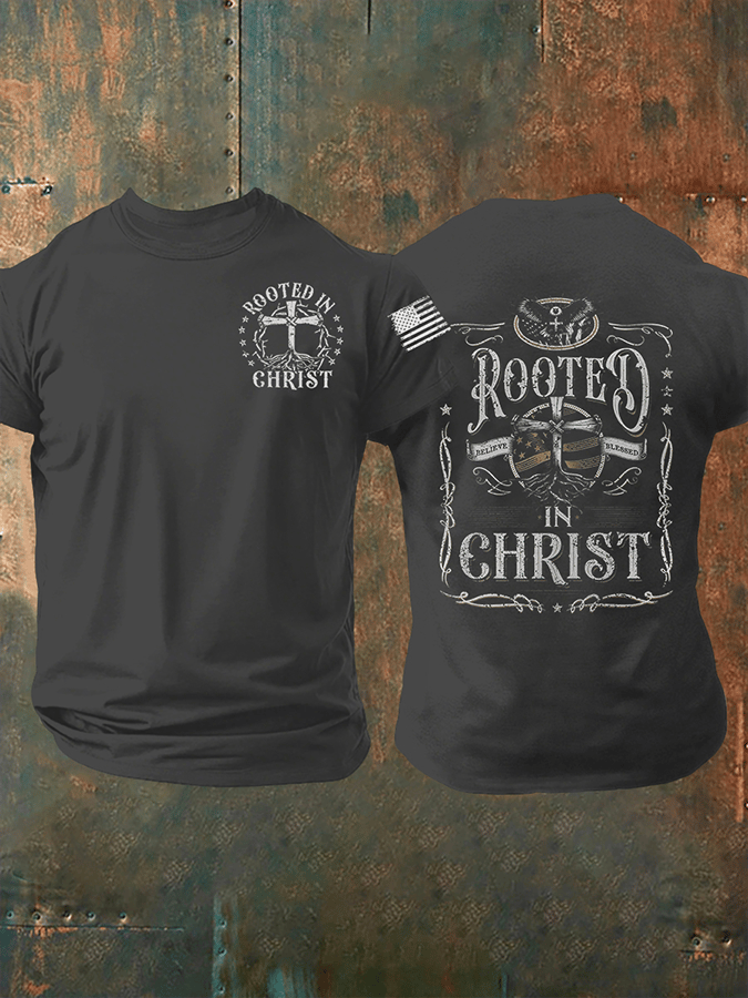 🔥Buy 3 Get 15% Off🔥Men's Rooted In Christ Short-sleeved T-shirt