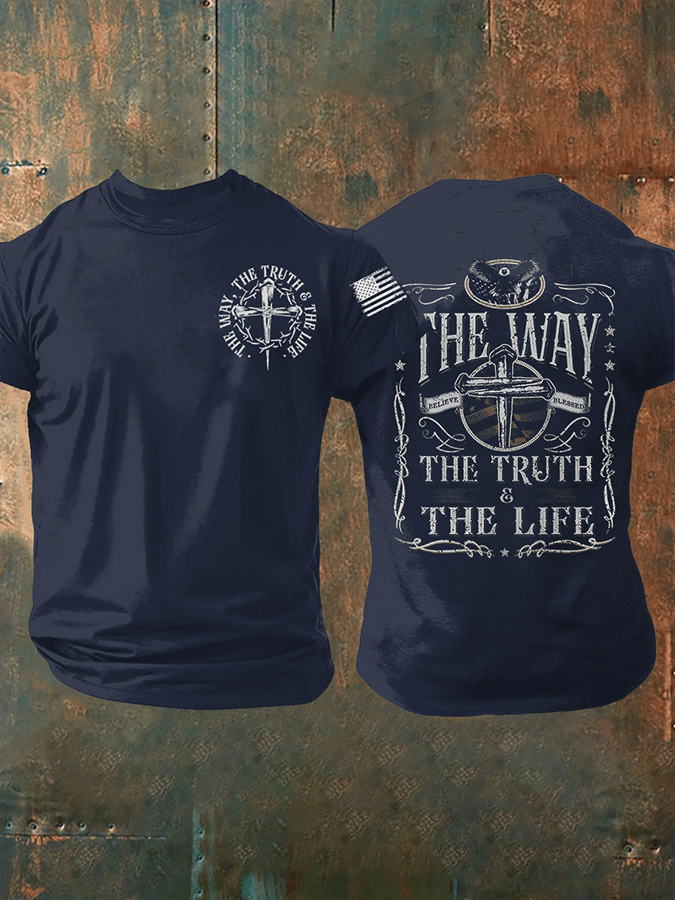 🔥Buy 3 Get 15% Off🔥Men's The Truth THe Life The Way Short-sleeved T-shirt