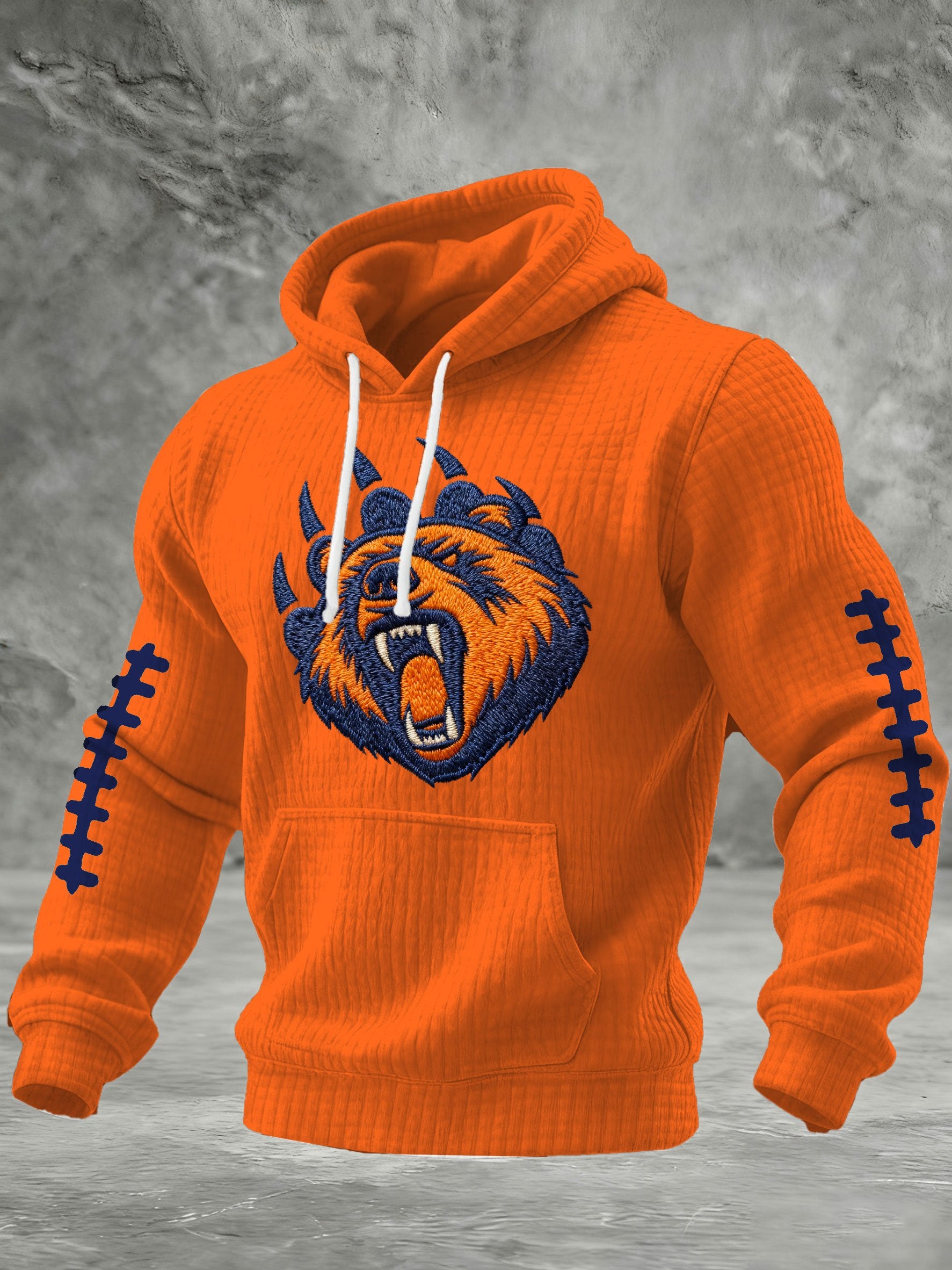 Men'S Football Printed Hooded Sweatshirt