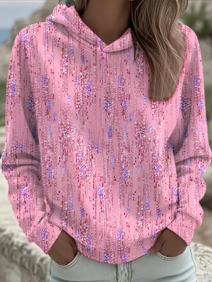 Women's Art Design Printed Hooded Sweatshirt