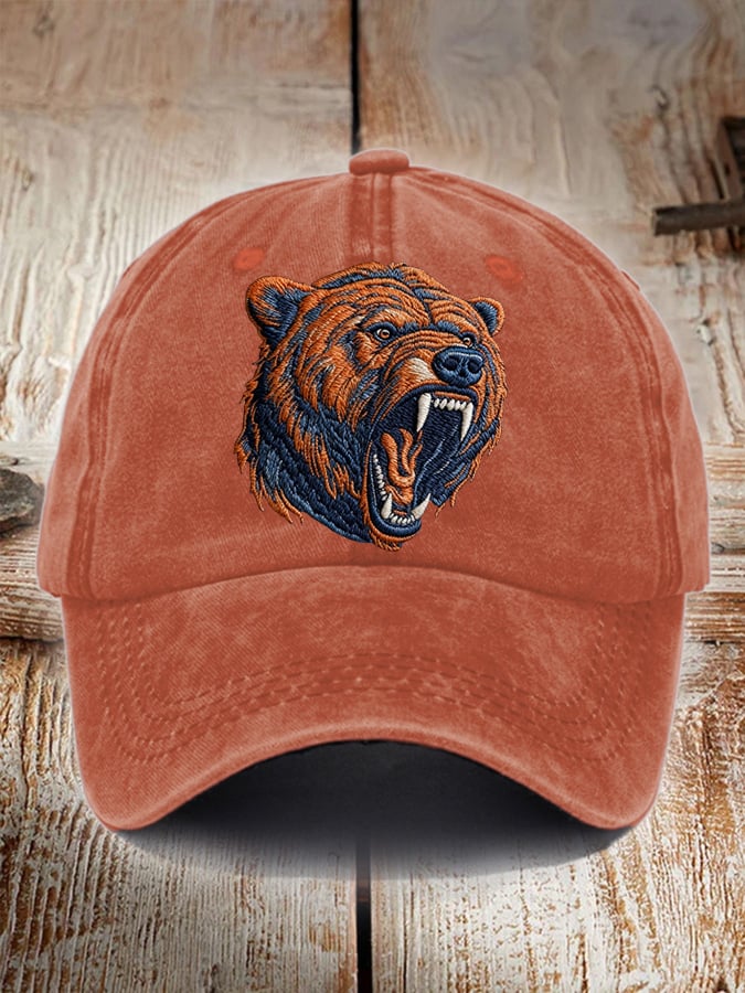 Unisex Washed Cotton Football Print Hat