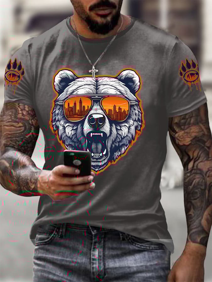 Men's Football Print Casual T-shirt