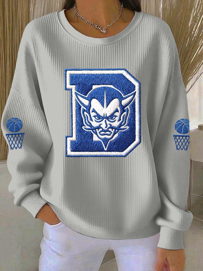 Women's Basketball Print Casual Sweatshirt