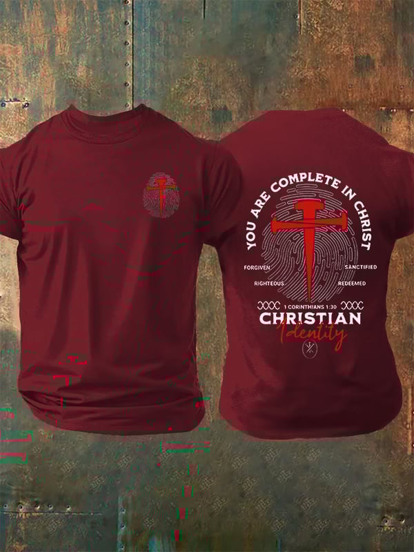 Men's  You Are Complete In Christ Christian  T-Shirt