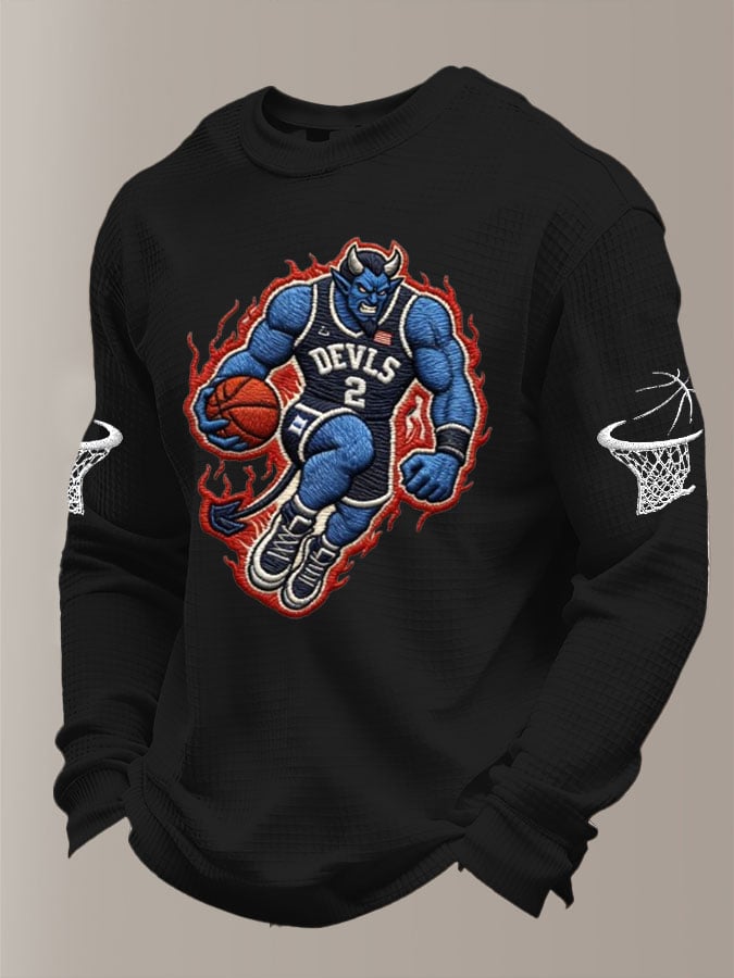 Men's Basketball Waffle Knit Long-Sleeve T-Shirt