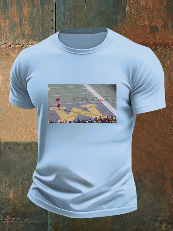 Men's  Vintage Buckeyee Ohioo Snow  T-shirt