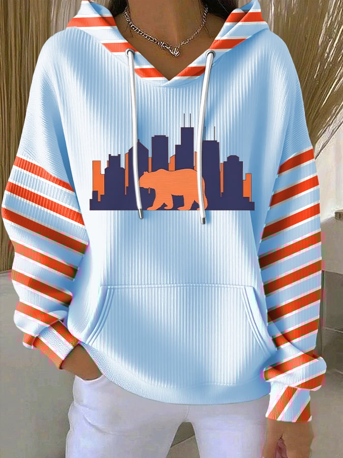 Women's Rugby Print Casual Sweatshirt