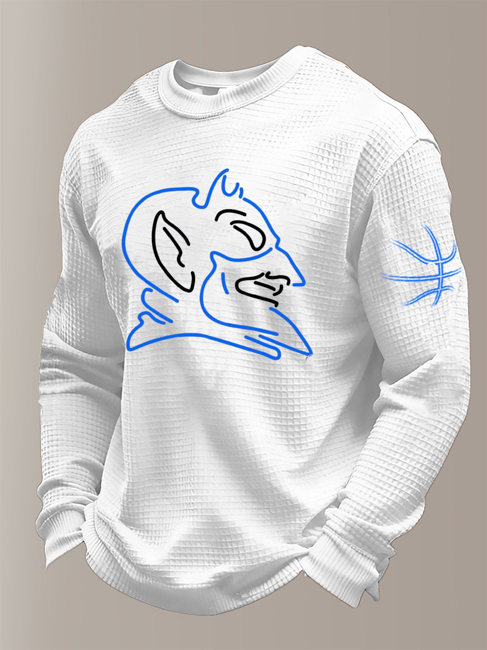 Men's Basketball Waffle Knit Long-Sleeve T-Shirt