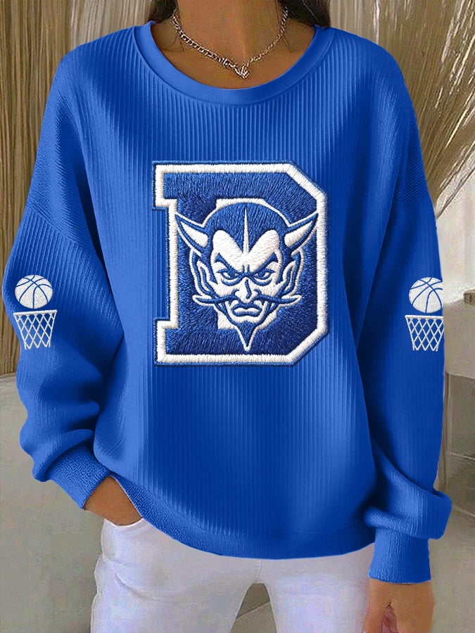 Women's Basketball Print Casual Sweatshirt