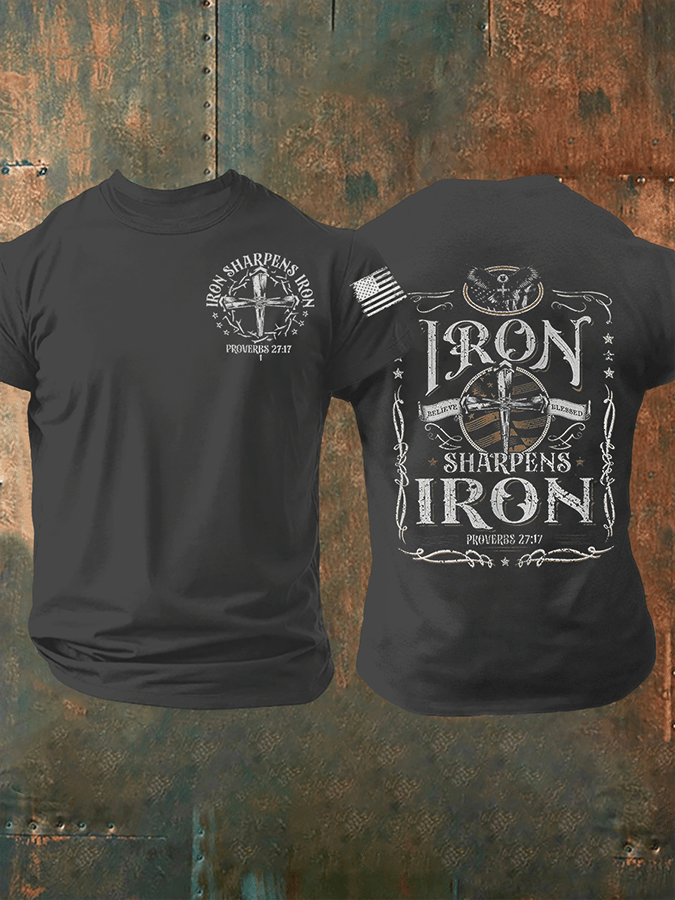 🔥Buy 3 Get 15% Off🔥Men's Iron Sharpens Iron Short-sleeved T-shirt
