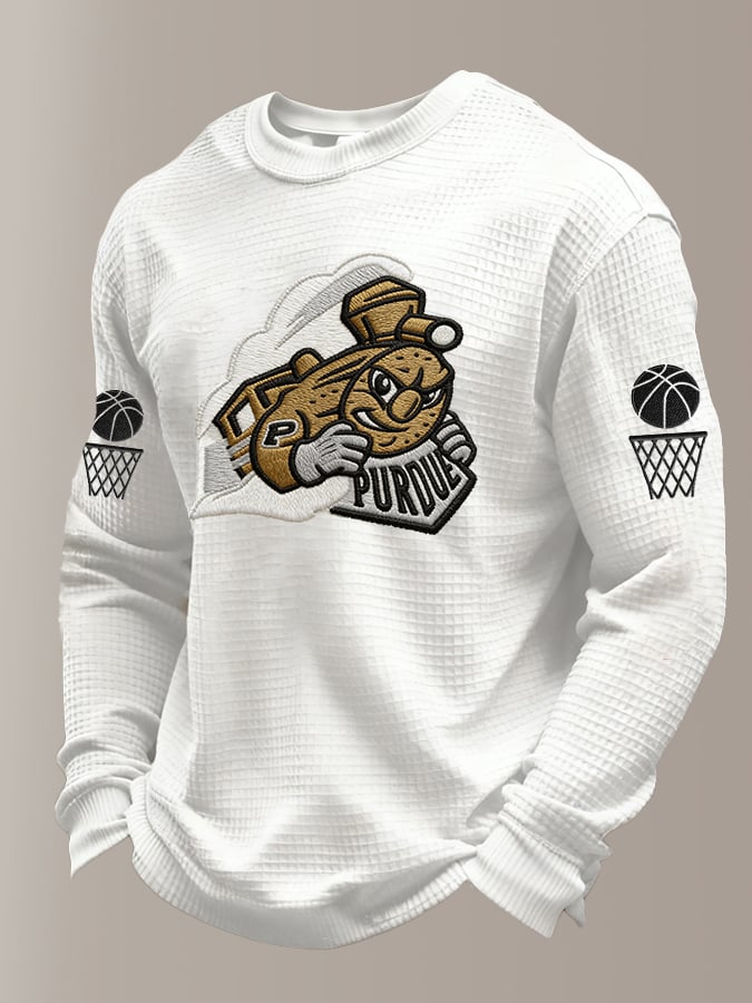 Men's Basketball Printed Casual Long-Sleeved Top