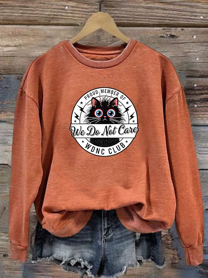 Women's  Retro Funny Proud Member Of Club We Do Not Care Menopause Perimenopause Print Sweatshirt