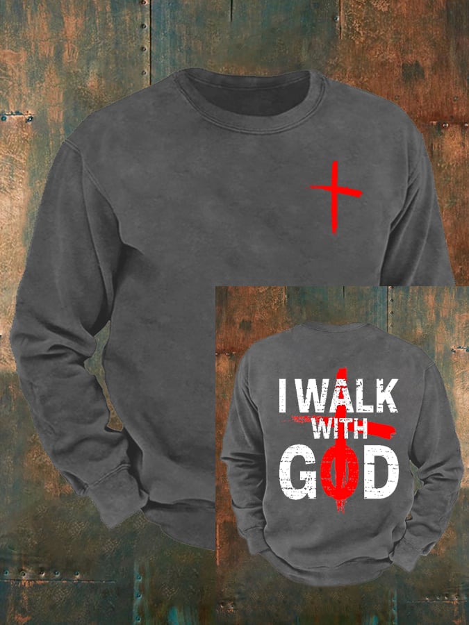🔥Buy 3 Get 15% Off🔥Men's  My Walk with God  Sweatshirt
