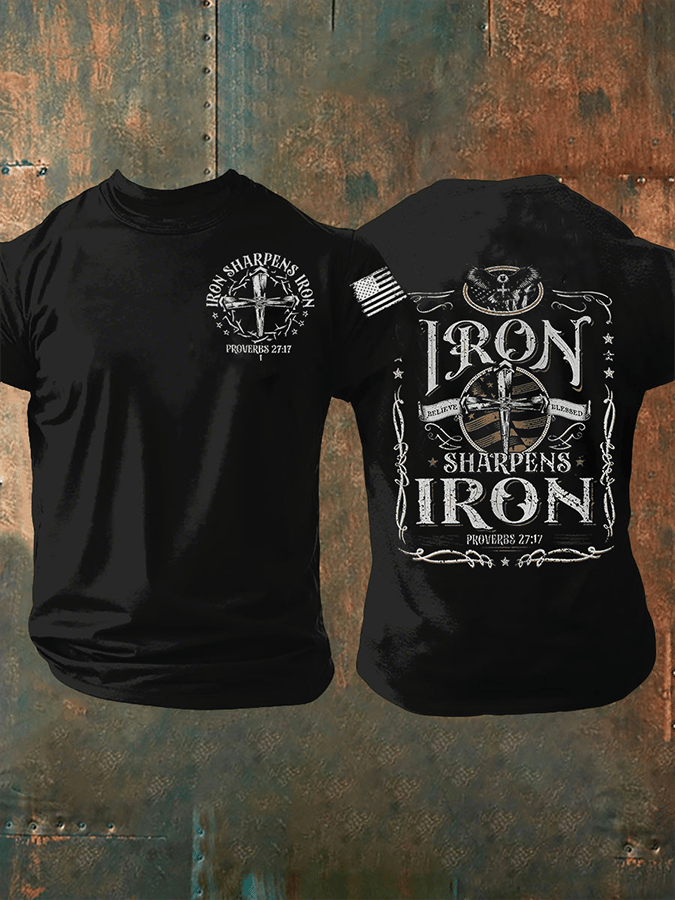 🔥Buy 3 Get 15% Off🔥Men's Iron Sharpens Iron Short-sleeved T-shirt